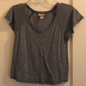 Target - Stripe v neck -  crop top XS
